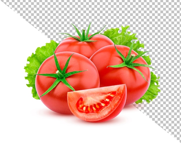 Tomatoes isolated with clipping path