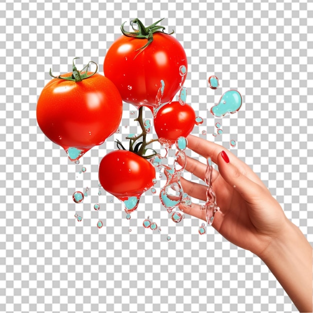 PSD pomodori su superficie bianca