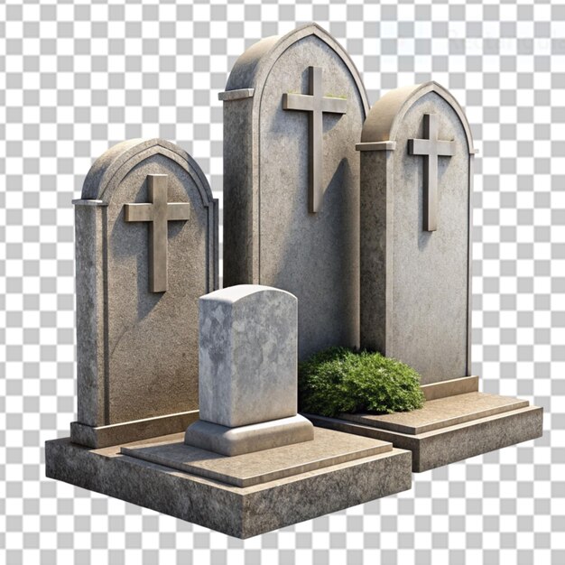 PSD tombstones on transparent background