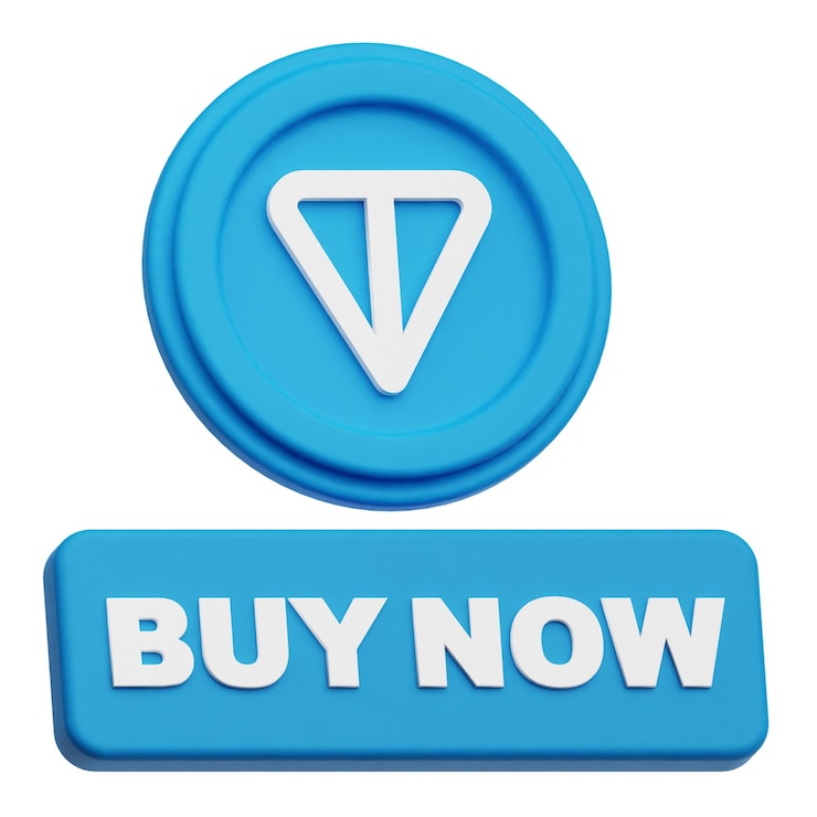 PSD toncoin 3d icon isolated on the white background