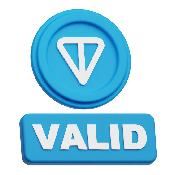 PSD toncoin crypto token 3d icon isolated on the white background