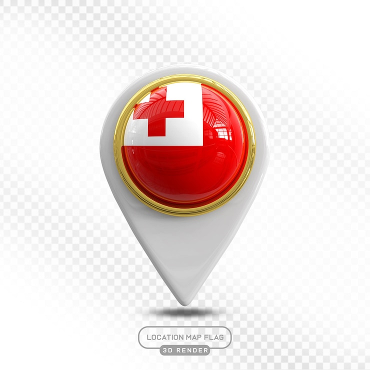 PSD tonga 3d map marker