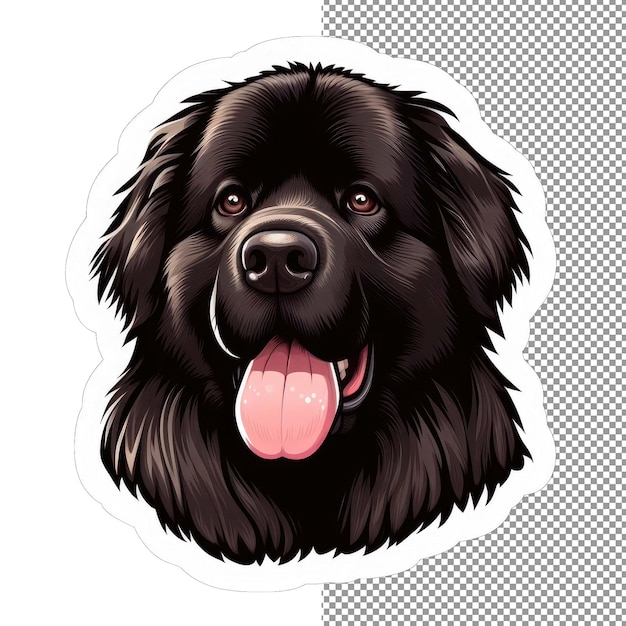 PSD tongue wagging fun cheerful dog sticker