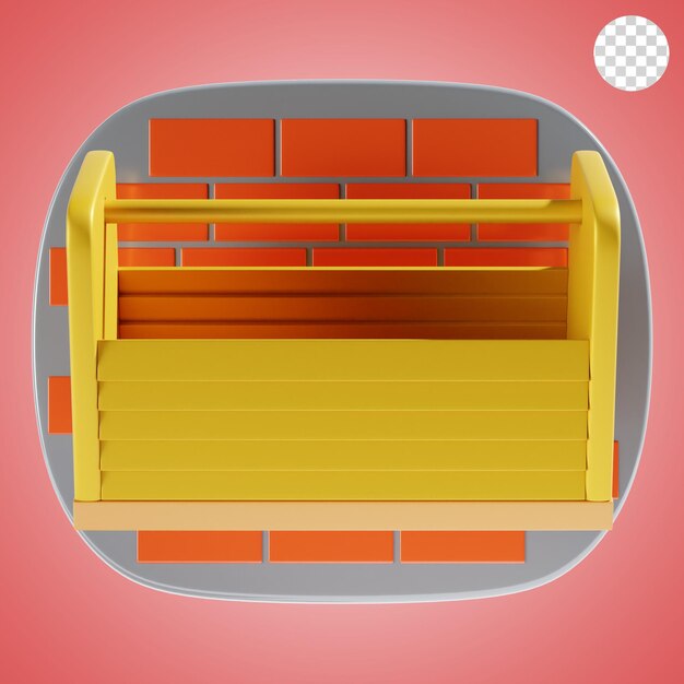 toolbox 3d icon and illustration