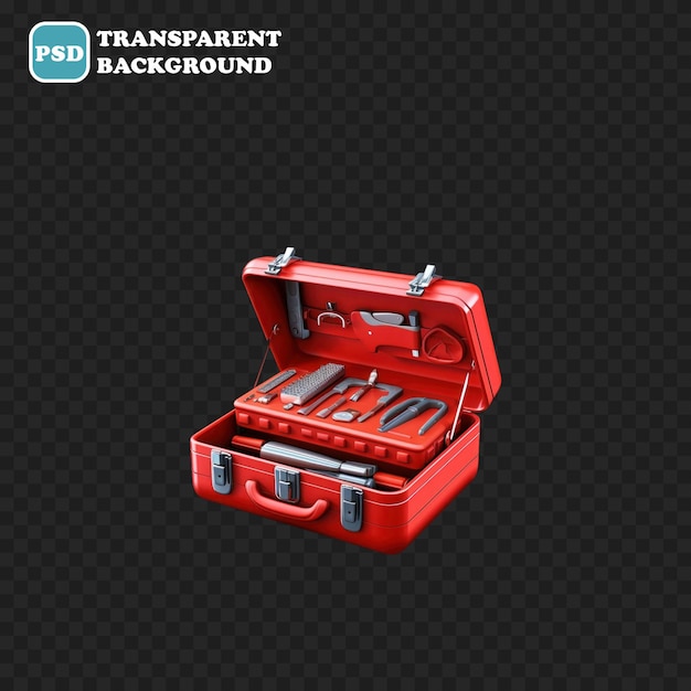 PSD toolbox icon isolated 3d render illustration