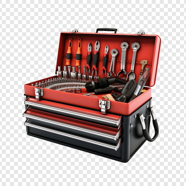 Toolbox isolated on transparent background