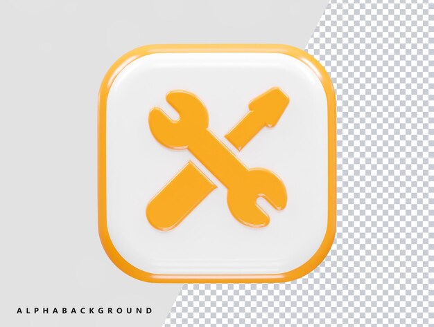 PSD tools icon 3d rendering element illustration
