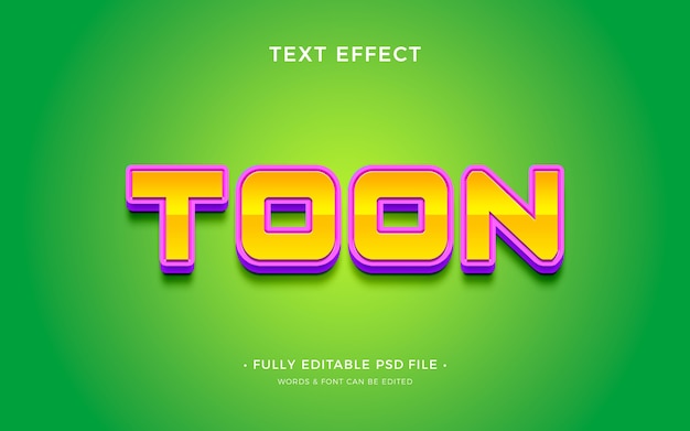 Toon text effect design