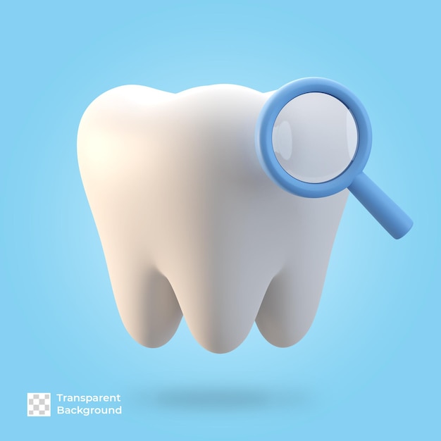 Tooth 3d icon isolated