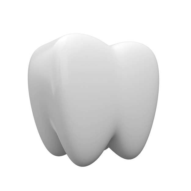 Tooth 3d icon on white background