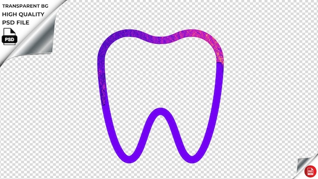 PSD tooth drawn on a transparent background