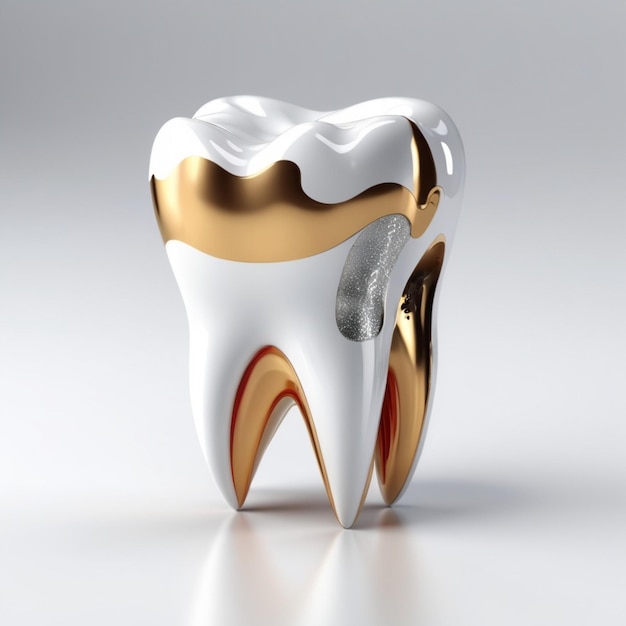 Tooth psd on a white background