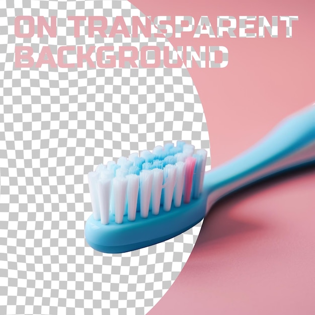 PSD a toothbrush with a pink background and the words  on it  on it