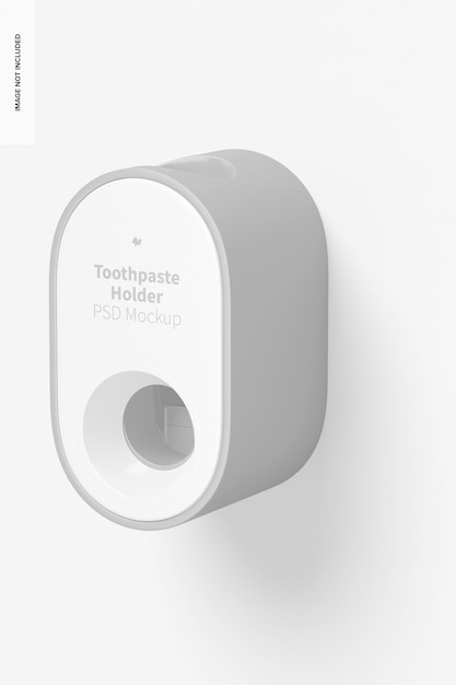 PSD toothpaste holder mockup, left view