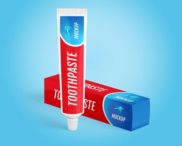 PSD toothpaste mockup psd