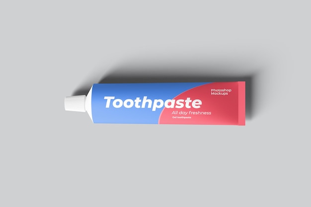 Toothpaste mockup top view