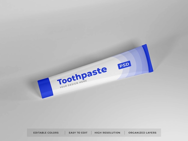 Dentifricio packaging 3d mockup