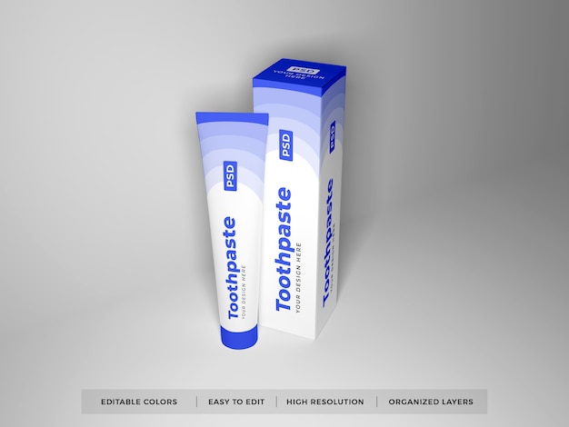 Dentifricio packaging 3d mockup