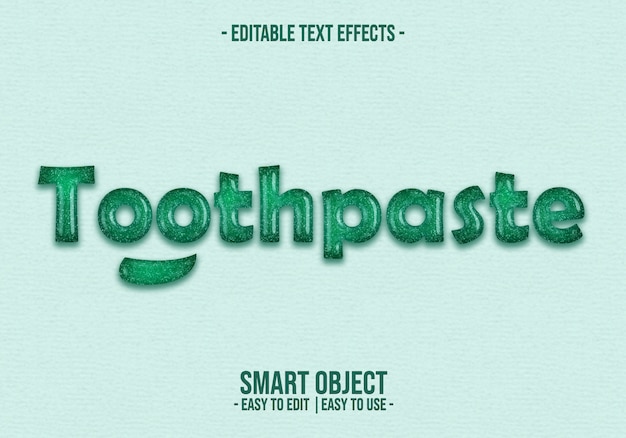 PSD toothpaste text effect