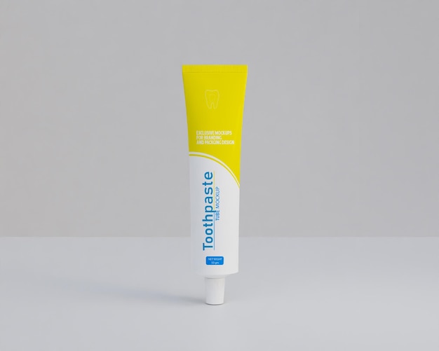 Toothpaste tube 3d mockup