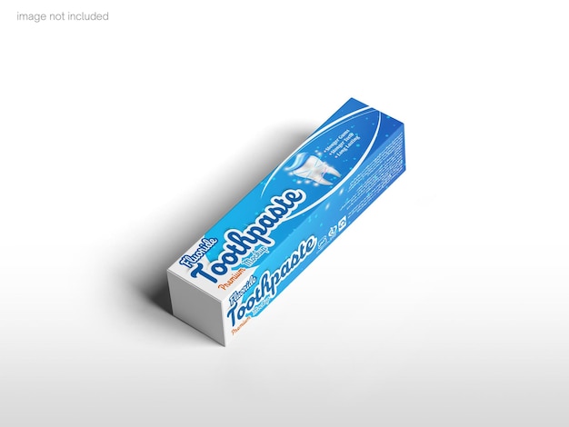 PSD toothpaste tube and box mockup