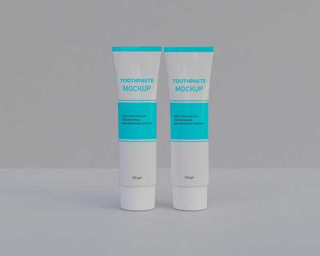 PSD toothpaste tube mockup