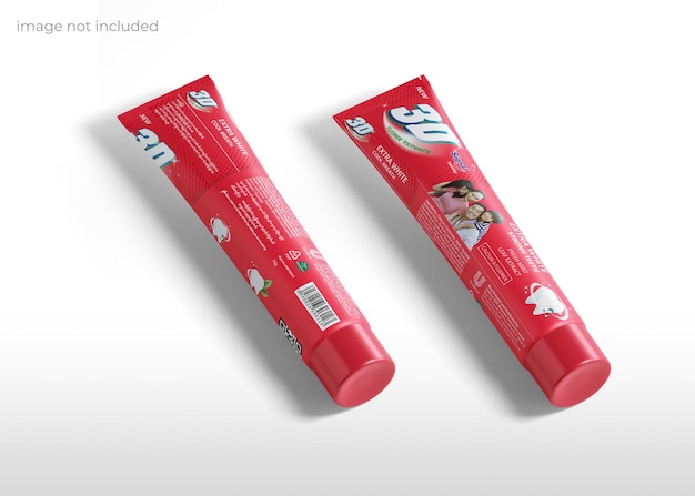 PSD toothpaste tube mockup