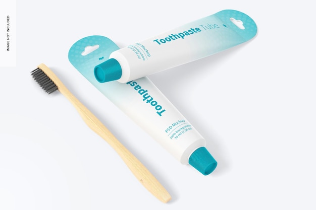 toothpaste tubes mockup