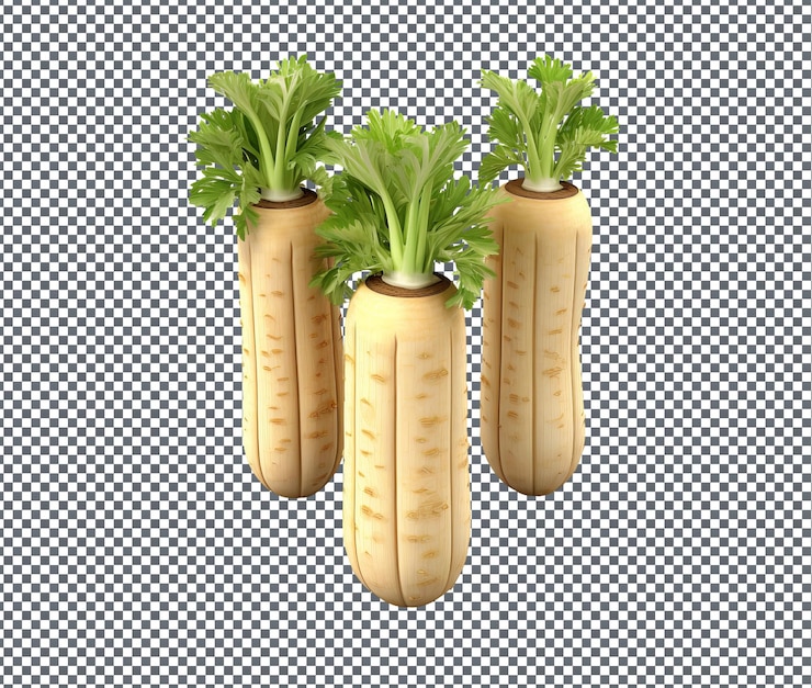 PSD toothsome parsnip pillars isolated on transparent background