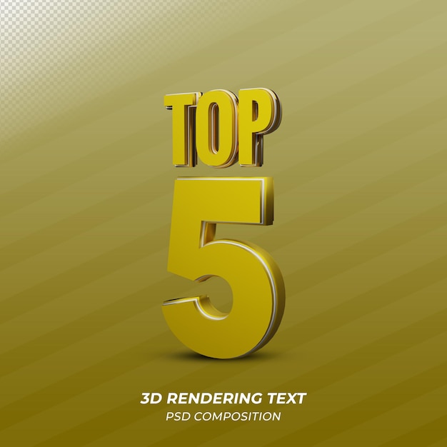 Top 5 Golden 3d text with luxury color