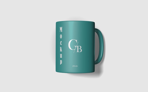 Top angle mug mockup