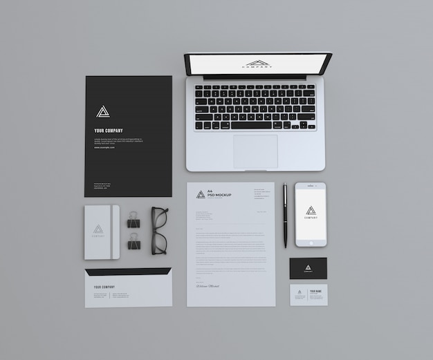 Top Professional Stationary Mockup