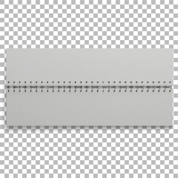 Top up view realistic notepad isolated on plain background useful for element designs