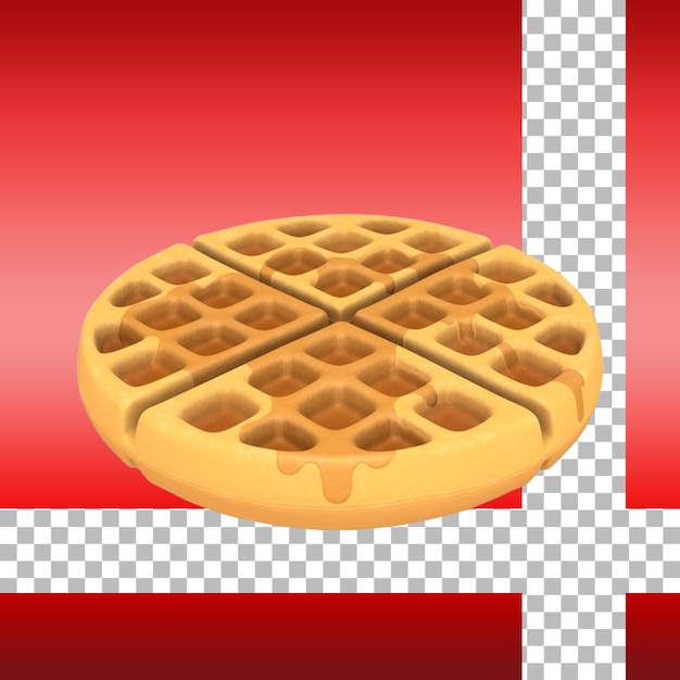 PSD top up view waffle isolated