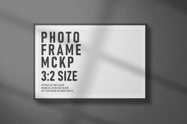 PSD top view 32 photo frame mockup