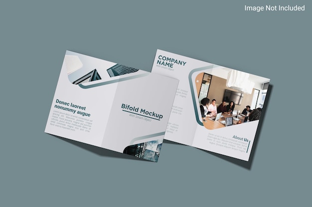 PSD top view bifold flyer mockup design nel rendering 3d