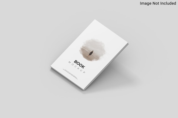 Top View on Book Mockup in 3D Rendering