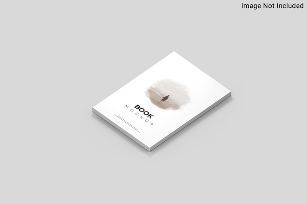 Top view on book mockup in 3d rendering