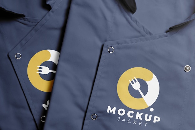 Top view chef jacket mockup