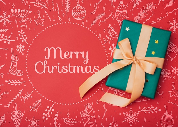 クリスマスギフトモックアップの平面図
