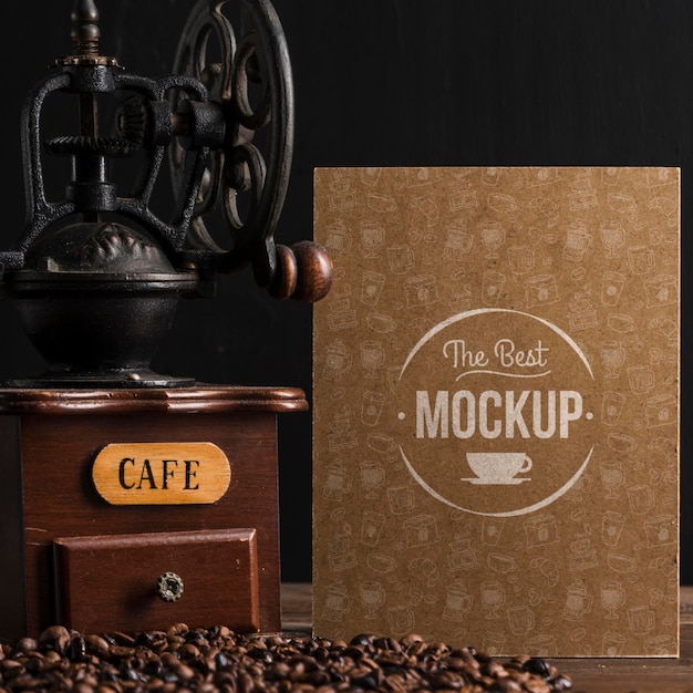 top view of coffee concept mock-up
