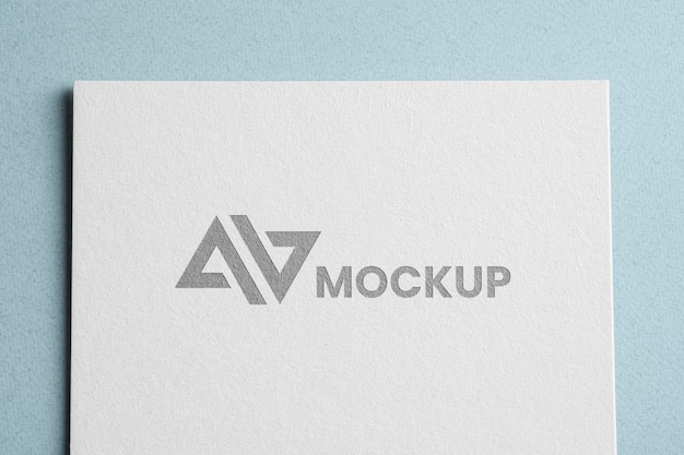Logo mock-up di identità aziendale vista dall'alto