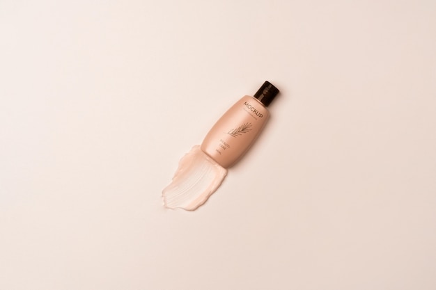 Top view cream cosmetic packaging