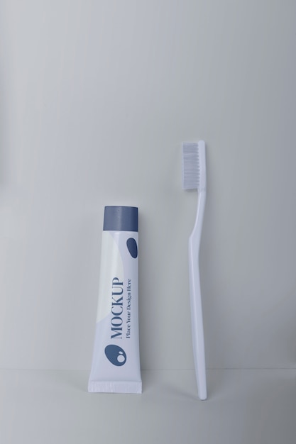 top view on dentist mockup