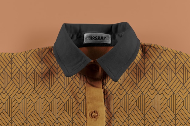 top view on dress shirt mockup design