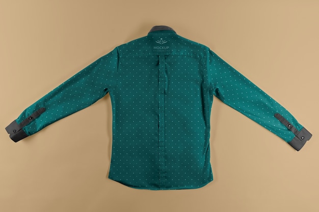 top view on dress shirt mockup design