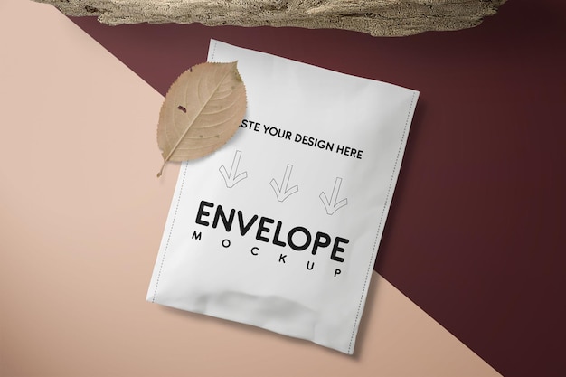 PSD top view envelope mockup design