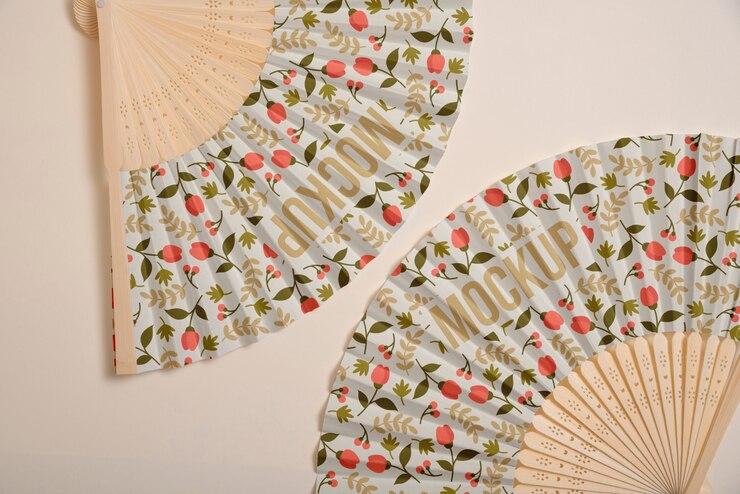 PSD top view on fan mockup design