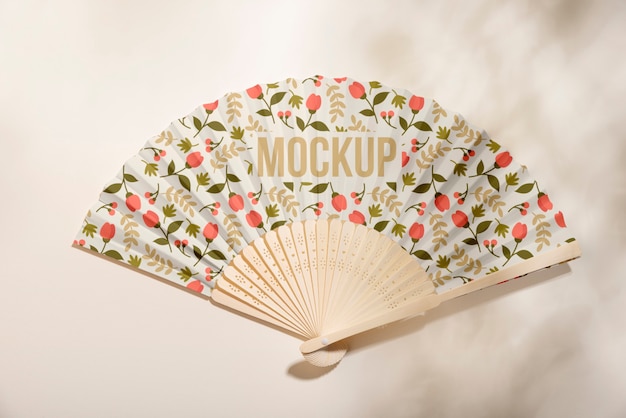 Top view on fan mockup design