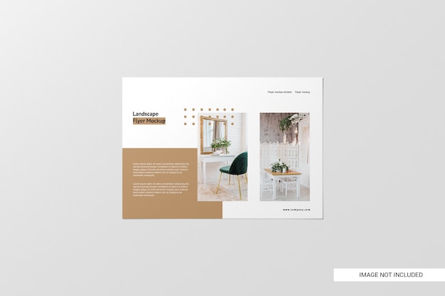top view flyer mockup
